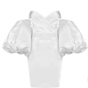 Puff Sleeve Mini White Dress